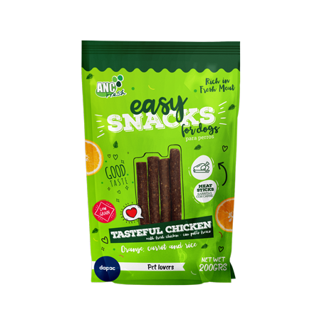 Easy snacks pollo, snack para perros, golosinas para perros, snack fresh mediterranean