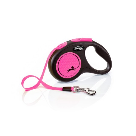 Flexi cinta, correa extensible para perros, flexi neon, flexi neon